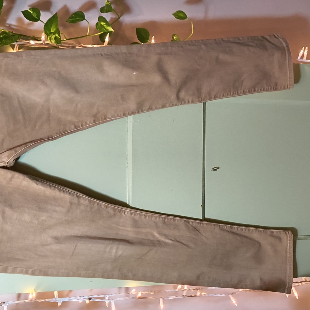 Men's AG Adriano Goldschmied Tellis Tan Beige Slim Jeans 32R - Picture 3 of 13